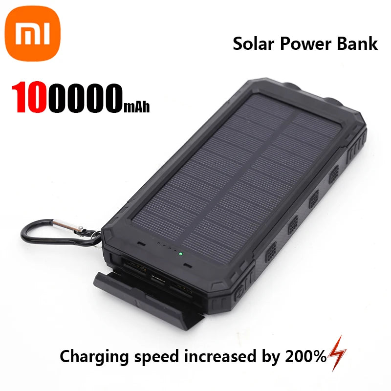 SolarCharge Max™ – 200,000mAh Portable Power Bank with USB-C & Solar Panel