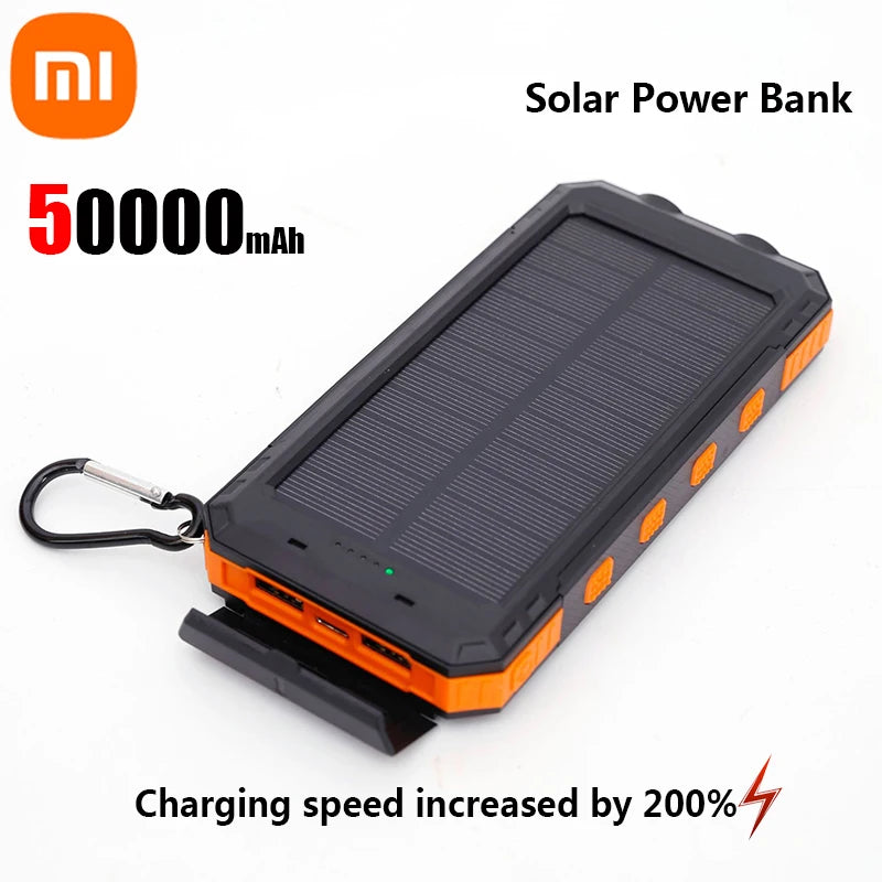 SolarCharge Max™ – 200,000mAh Portable Power Bank with USB-C & Solar Panel