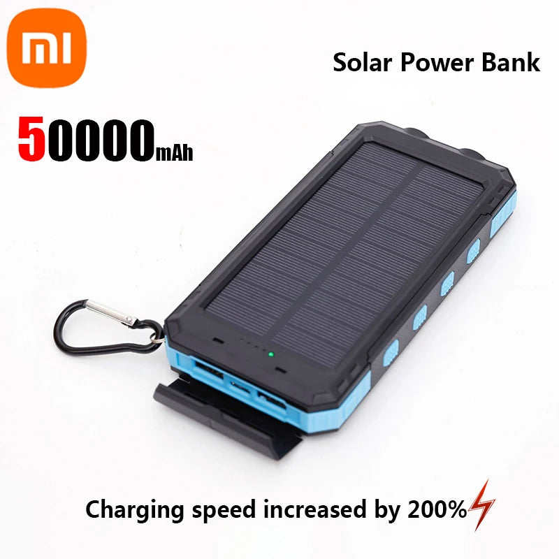 SolarCharge Max™ – 200,000mAh Portable Power Bank with USB-C & Solar Panel