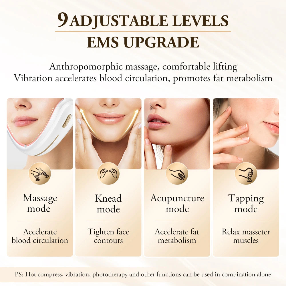 V-Lift Pro™ Facial Sculpting Device – EMS & LED Technology for a Youthful Jawline