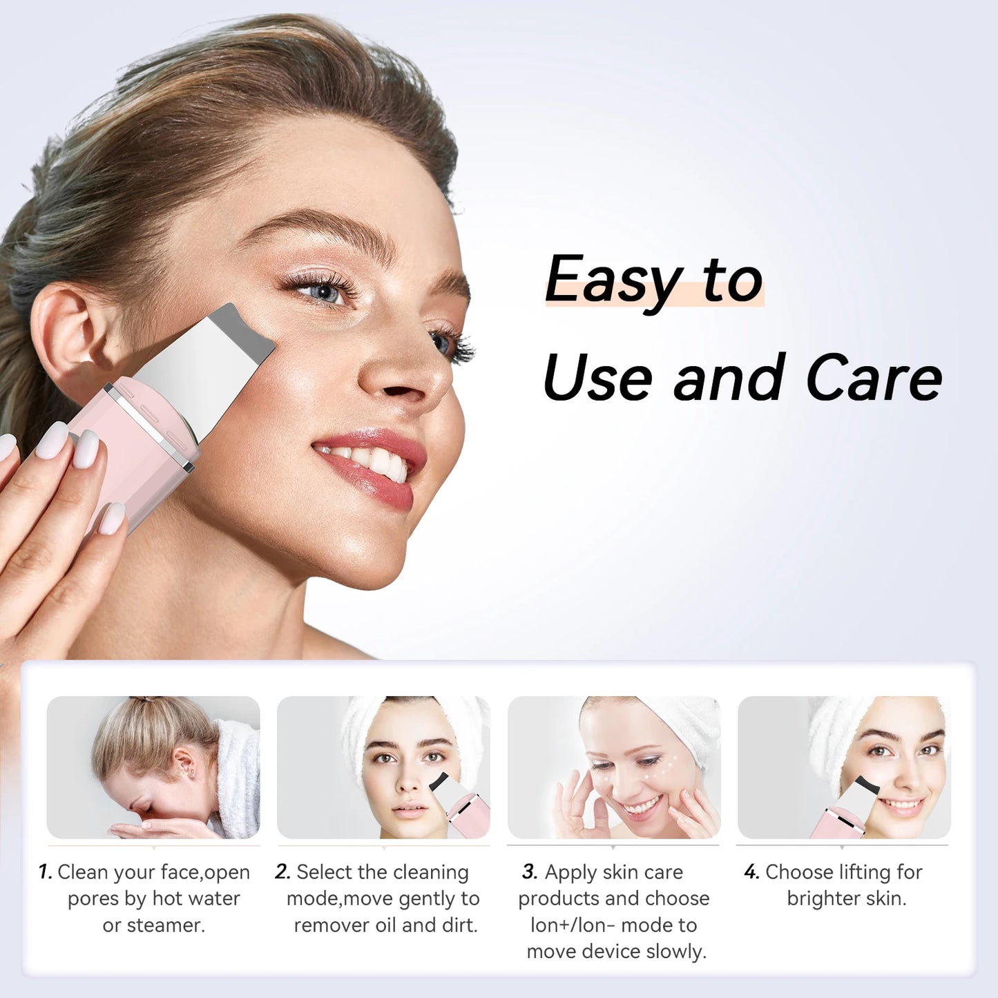 SkinRenew Ultrasonic Face Lifter – Deep Cleansing & Skin Tightening Device