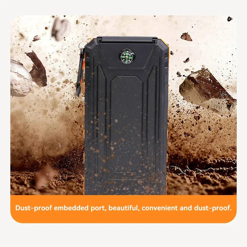 SolarCharge Max™ – 200,000mAh Portable Power Bank with USB-C & Solar Panel