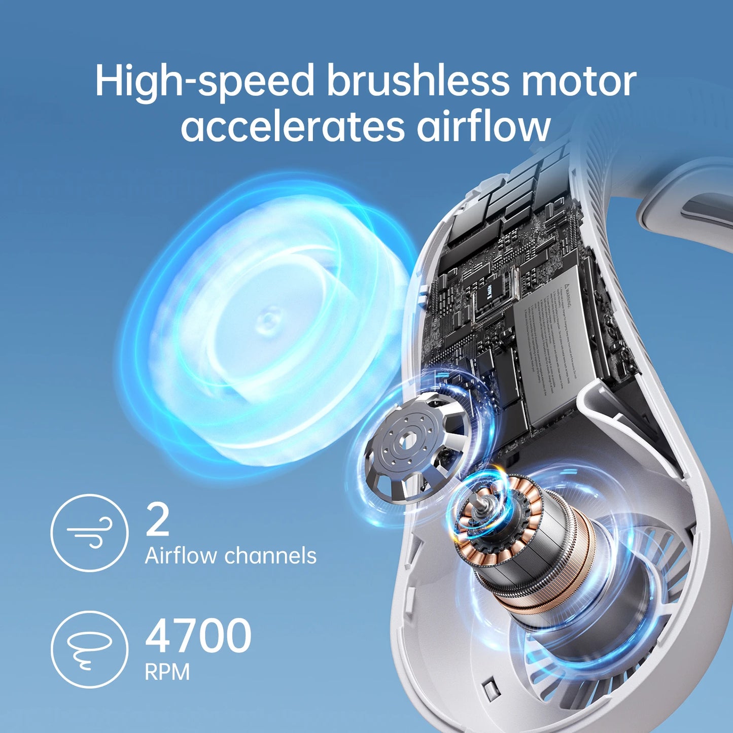 BreezeMate – Wearable Neck Fan for Cool Comfort On-the-Go