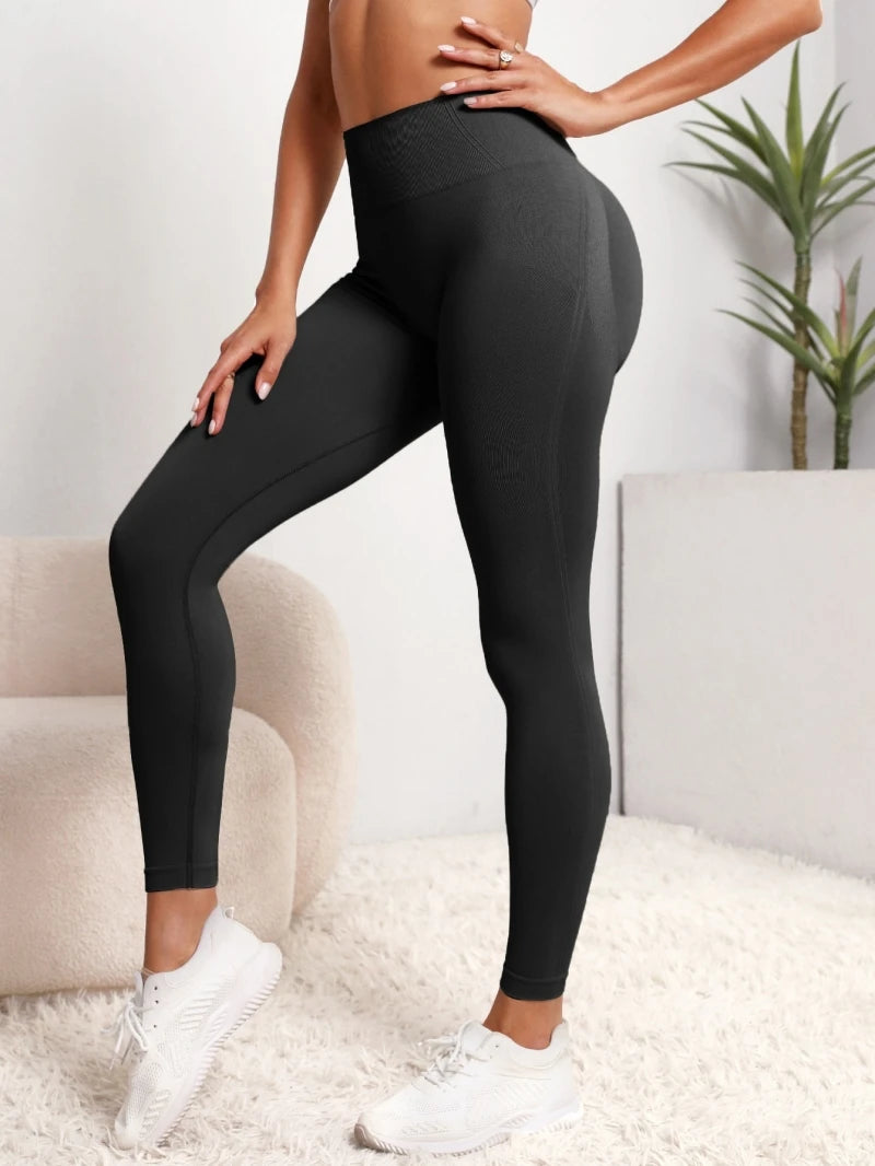 LiftFlex Seamless Leggings – High-Waist Push-Up Fit for Gym & Yoga