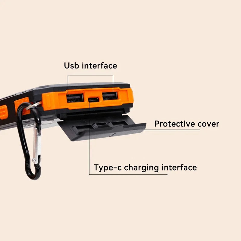 SolarCharge Max™ – 200,000mAh Portable Power Bank with USB-C & Solar Panel