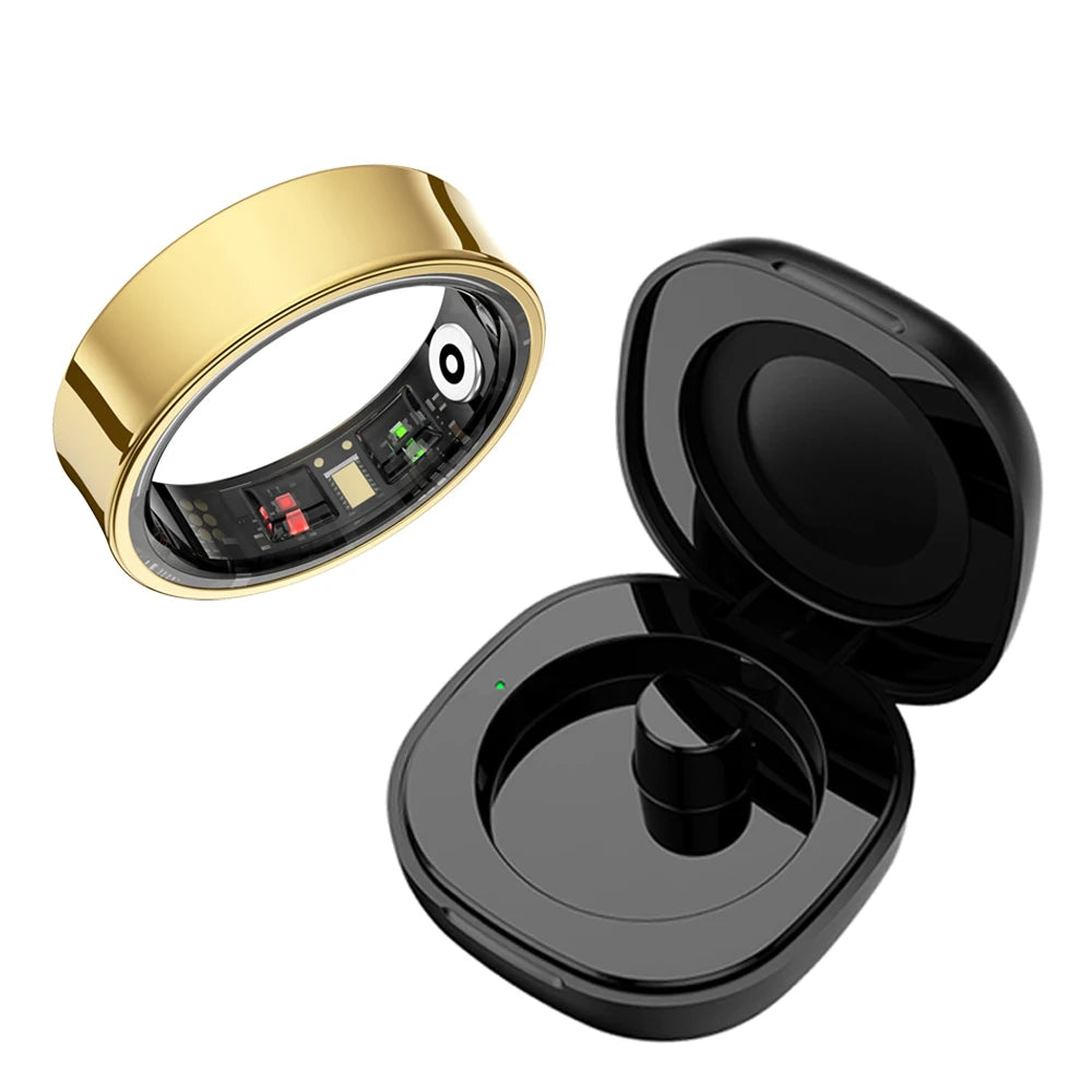 PulseGuard 5™ – 5ATM Health Ring with Temp & Heart Monitoring
