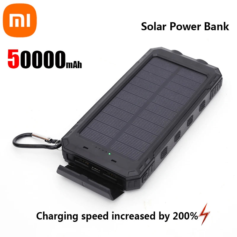 SolarCharge Max™ – 200,000mAh Portable Power Bank with USB-C & Solar Panel