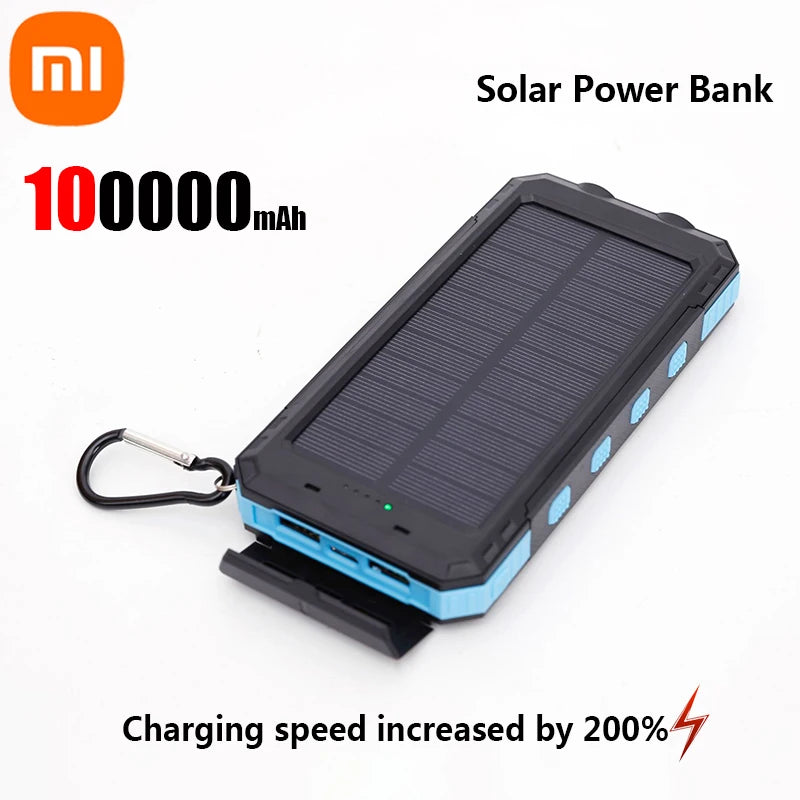 SolarCharge Max™ – 200,000mAh Portable Power Bank with USB-C & Solar Panel