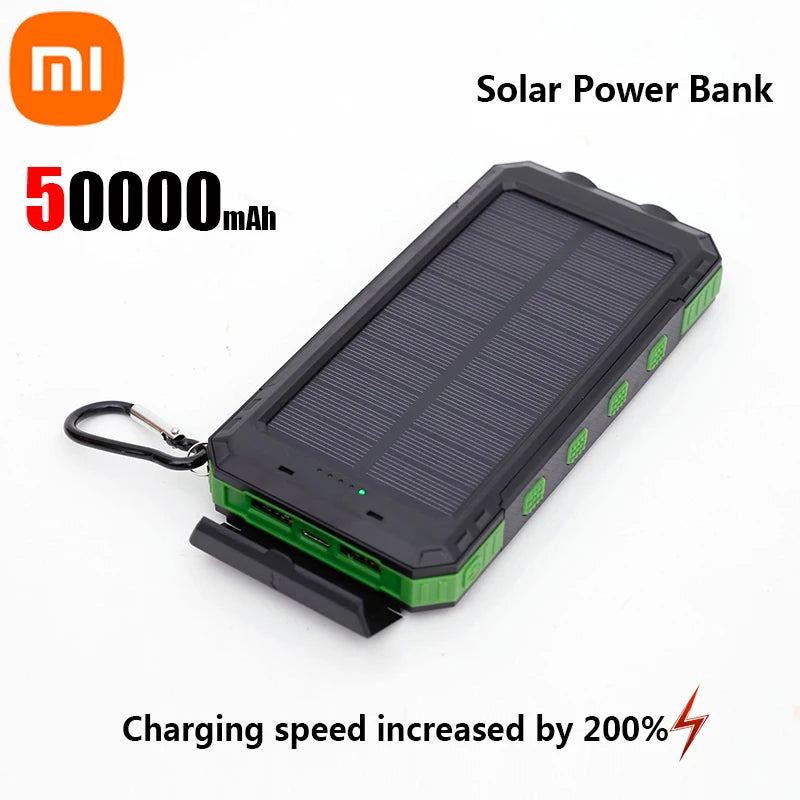 SolarCharge Max™ – 200,000mAh Portable Power Bank with USB-C & Solar Panel