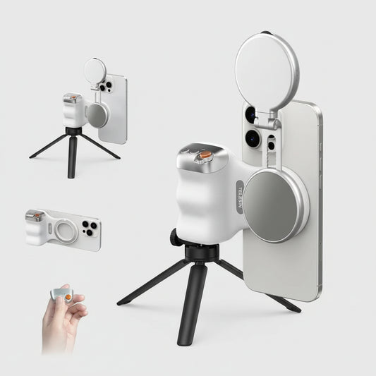SnapGrip Pro™ – Magnetic Camera Handle with Remote for iPhone & Android