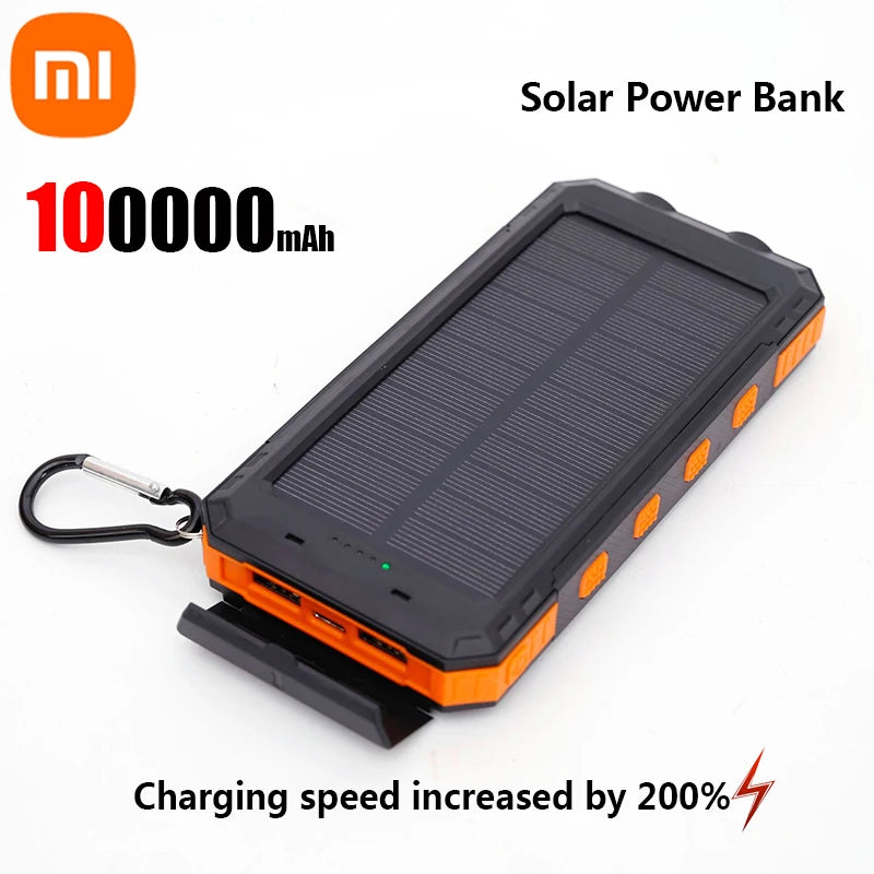 SolarCharge Max™ – 200,000mAh Portable Power Bank with USB-C & Solar Panel